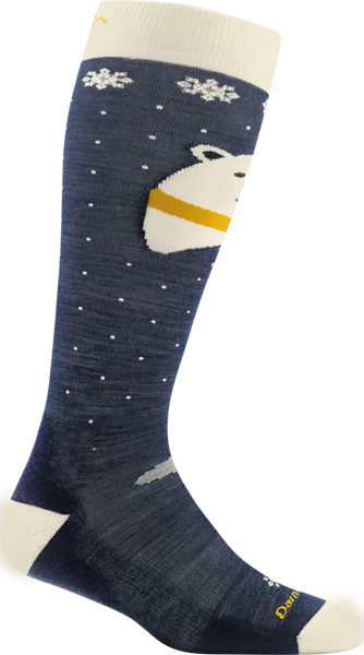 Kid's Over-The-Calf Polar Bear Midweight Ski & Snowboard Socks (Blue)