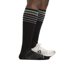 ZZ-NA_Women's Over-The-Calf Stride Ultra-Lightweight Running Socks (Black)