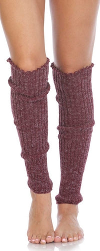 Mocha Extreme Slouchy Cable Knit Leg Warmers