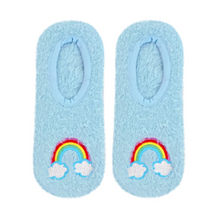 Fuzzy Rainbow Slippers