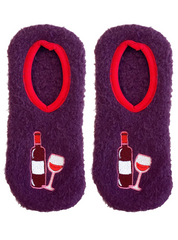 Fuzzy Wine Slippers