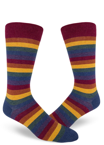 Block Stripe Socks - Rainbow • Hardman & Hemming Tailors