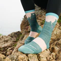 Women's Micro Crew Bear Town Lightweight Hiking Socks (Quartz) (Large)