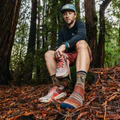 Men's Micro Crew Willoughby Lightweight Hiking Socks (Chestnut) (Large)