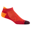 Men's No Show Tab Run Ultra-Lightweight Running Socks (Race Red) (Large)