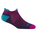 Women's No Show Tab Run Ultra-Lightweight Running Socks (Blackberry) (Large)