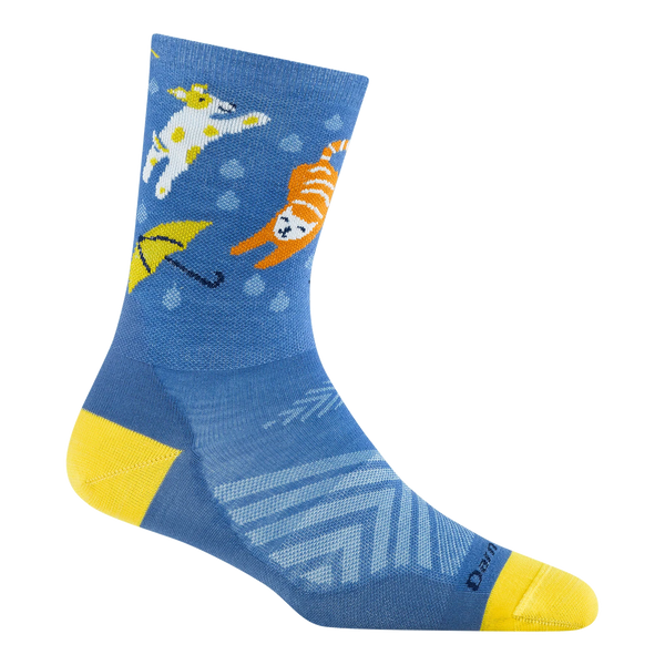 Women's Micro Crew Ruff Weather No Cushion Running Socks (Storm)