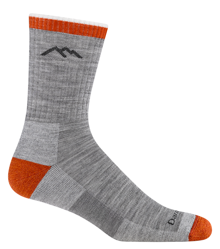 Men's Micro Crew Hiker Cushion Hiking Socks (Flint)