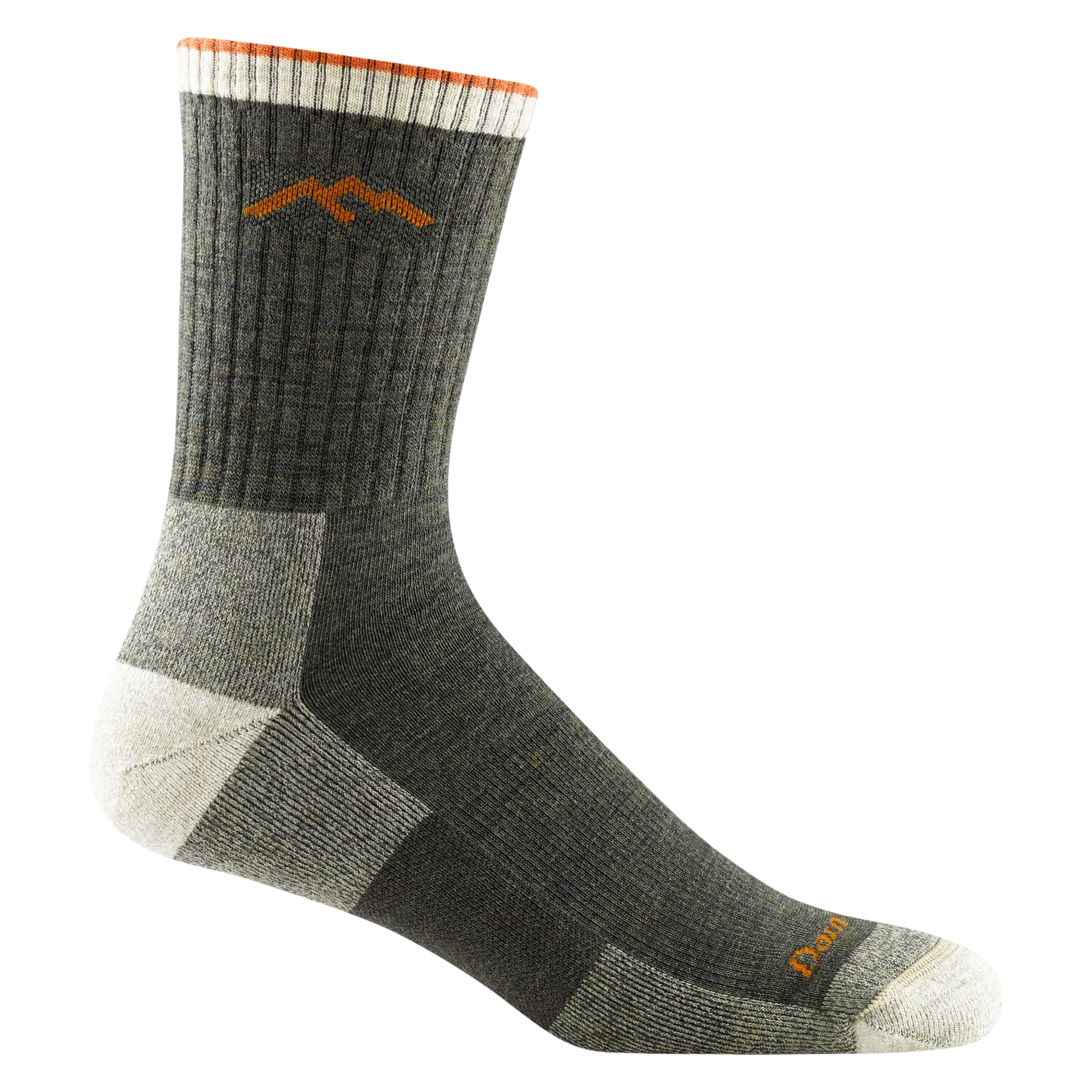 Men's Micro Crew Hiker Cushion Hiking Socks (Olive)