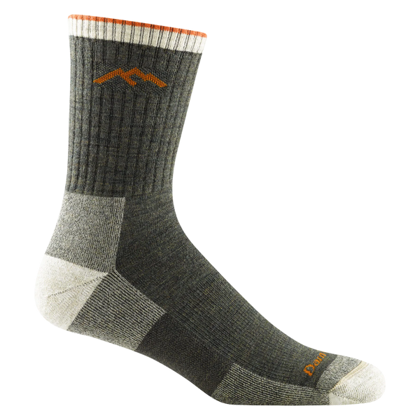 Men's Micro Crew Hiker Cushion Hiking Socks (Olive)