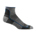 Men's Quarter Lightweight Running Socks (Charcoal) (Large)