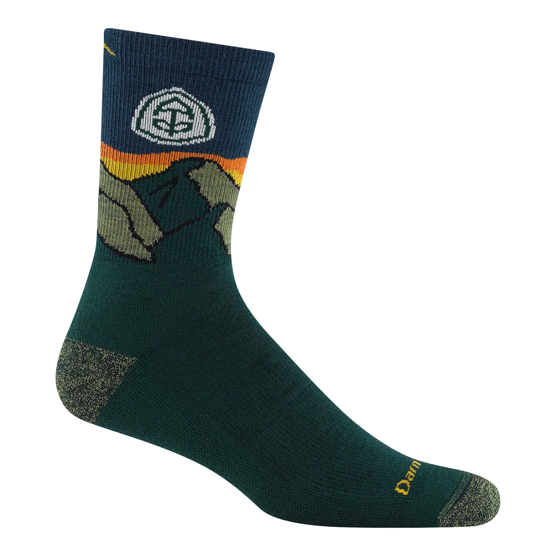 Men's Micro Crew ATC Cushioned Hiking Socks (Pine)
