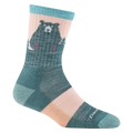 Women's Micro Crew Bear Town Lightweight Hiking Socks (Quartz) (Large)