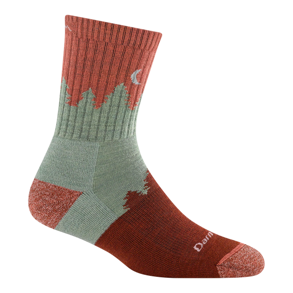 Women's Treeline Micro Crew Wool Hiking Socks (Canyon)