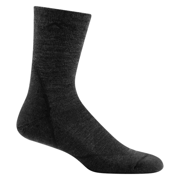Men's Light Hiker Micro Crew Hiking Socks (Black)