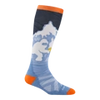 Kids Little Yeti Over-the-Calf Midweight Ski & Snowboard Socks (Midnight) (Small)