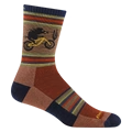 Men's Micro Crew Willoughby Lightweight Hiking Socks (Chestnut) (Large)