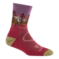 Women's Northwoods Micro Crew Midweight Hiking Sock (Cranberry) (Large)