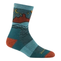 Women's Celeste Micro Crew Midweight Hiking Socks (Teal) (Small)