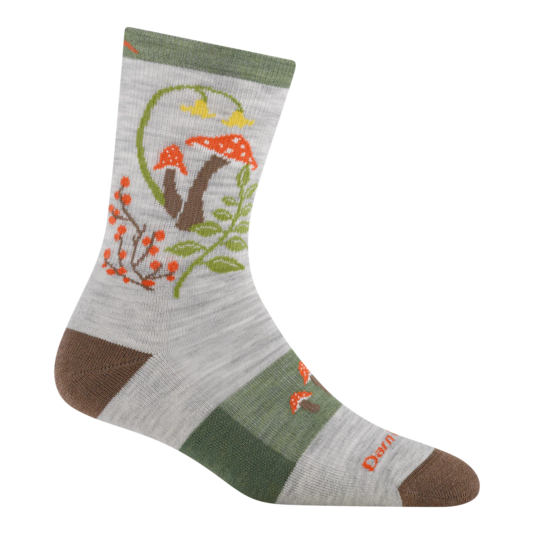 Women's Mellow Mushrooms Micro Crew Cushioned Hiking Socks (Ash)