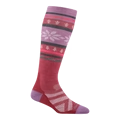 Women's Alpine Over-the-Calf Lightweight Ski & Snowboard Socks (Cranberry) (Medium)
