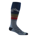Men's Steep Lines Over-the-Calf Lightweight Ski & Snowboard Socks (Eclipse) (Large)