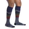 Men's Steep Lines Over-the-Calf Lightweight Ski & Snowboard Socks (Eclipse) (Large)