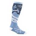 Women's Swirlwind Over-the-Calf Lightweight Ski & Snowboard Socks (Midnight) (Large)