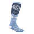 Women's Swirlwind Over-the-Calf Lightweight Ski & Snowboard Socks (Midnight) (Large)