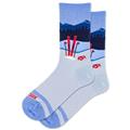 Women's Metallic Ski Crew (Blue)