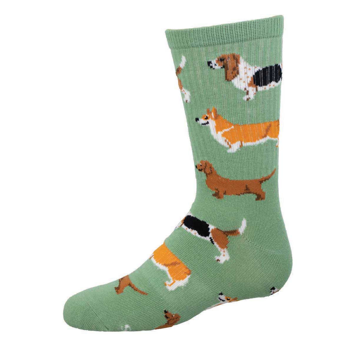 Kid's Long Dogs Crew (Green) Large