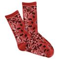 Women's Bandana Pattern Crew (Red)