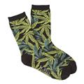 Women's Marijuana Leaf Crew (Black)