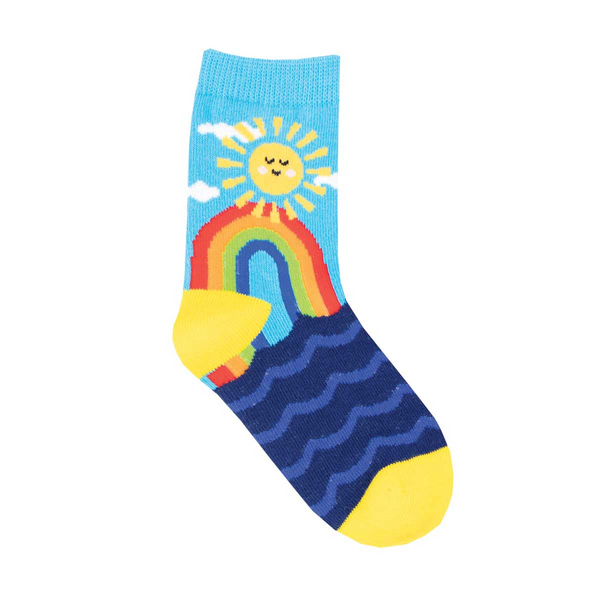 Kid's Sunshine and Rainbows Crew (Blue) Small