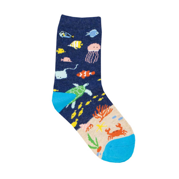 Kid's Under The Sea Crew (Navy) Small