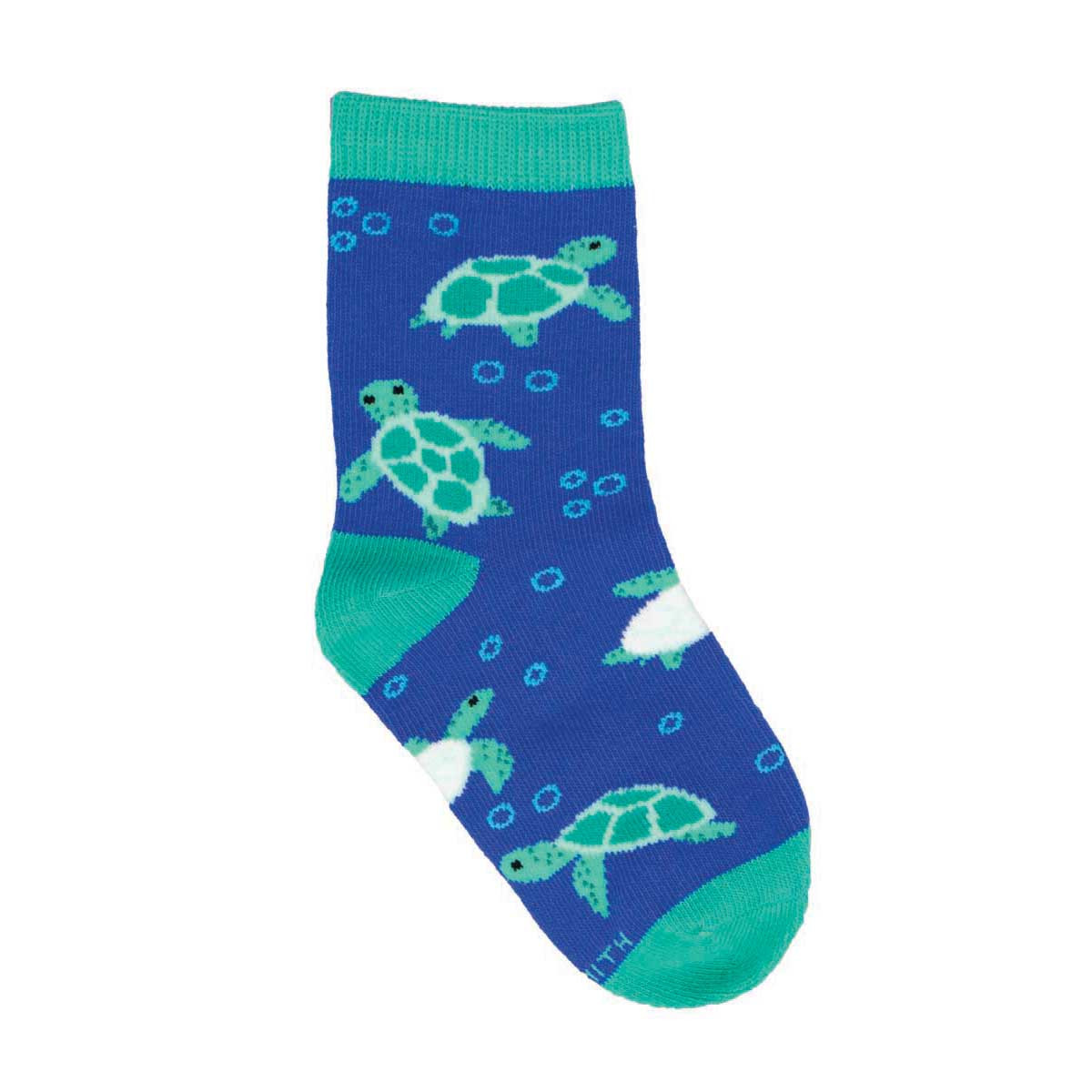 Kid's Bubbly Turtles Crew (Blue) Small
