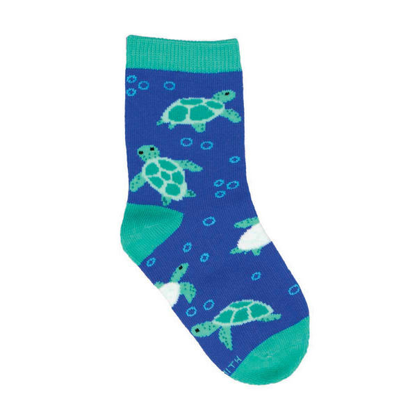 Kid's Bubbly Turtles Crew (Blue) Small