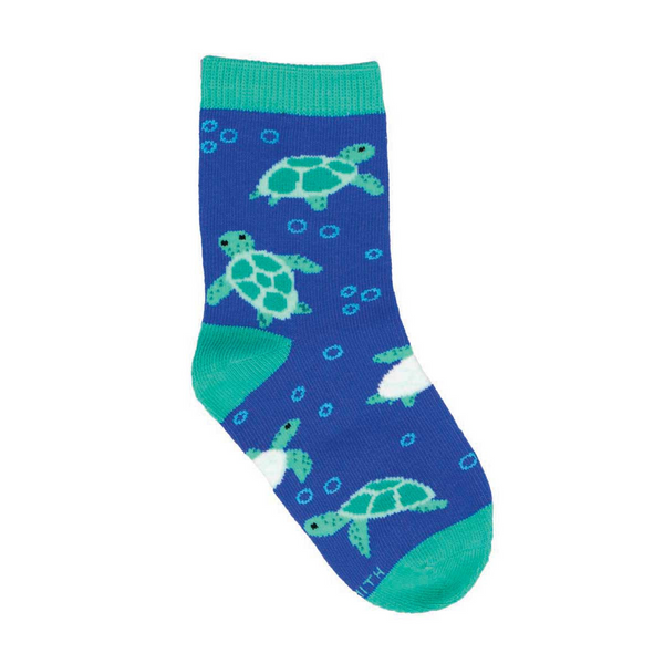 Kid's Bubbly Turtles Crew (Blue) Medium