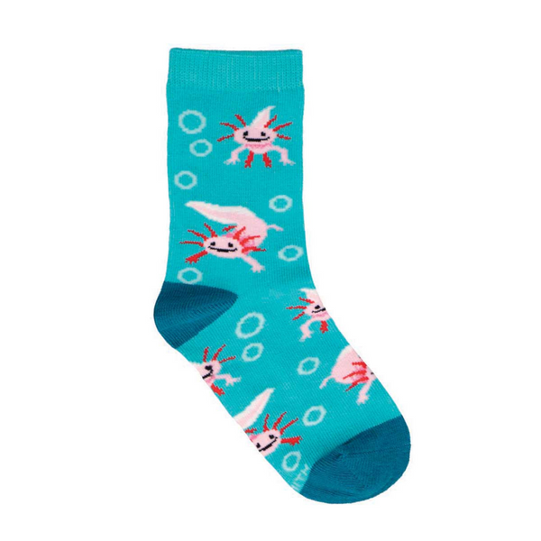 Kid's Awesome Axolotls Crew (Teal) Medium