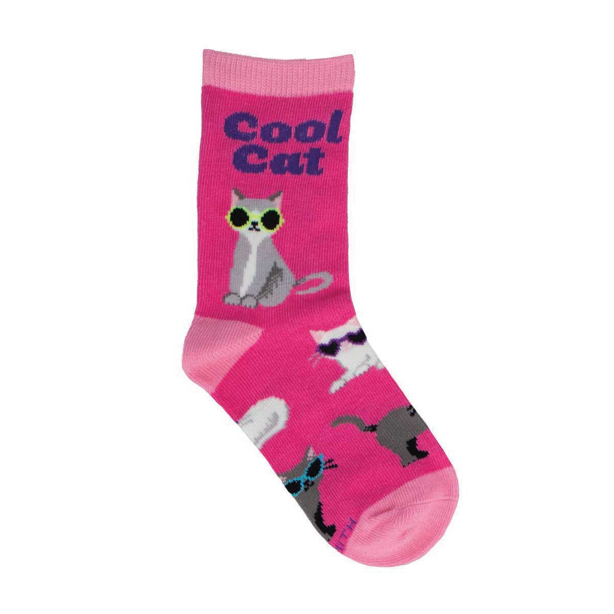 Kid's Cool Cat Crew (Pink) Medium