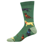 Men's Bamboo Loving Labradors Crew (Green Heather)