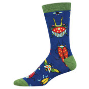 OOS-7/10_Men's Bamboo Brilliant Bugs Crew (Navy Heather)