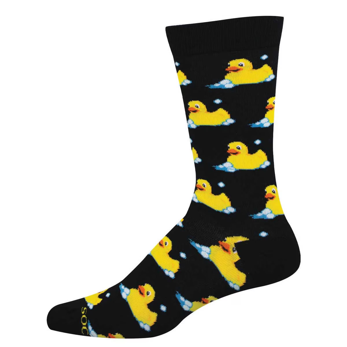 Men's Bubble Up, Rubber Duck Bamboo Crew (Black)