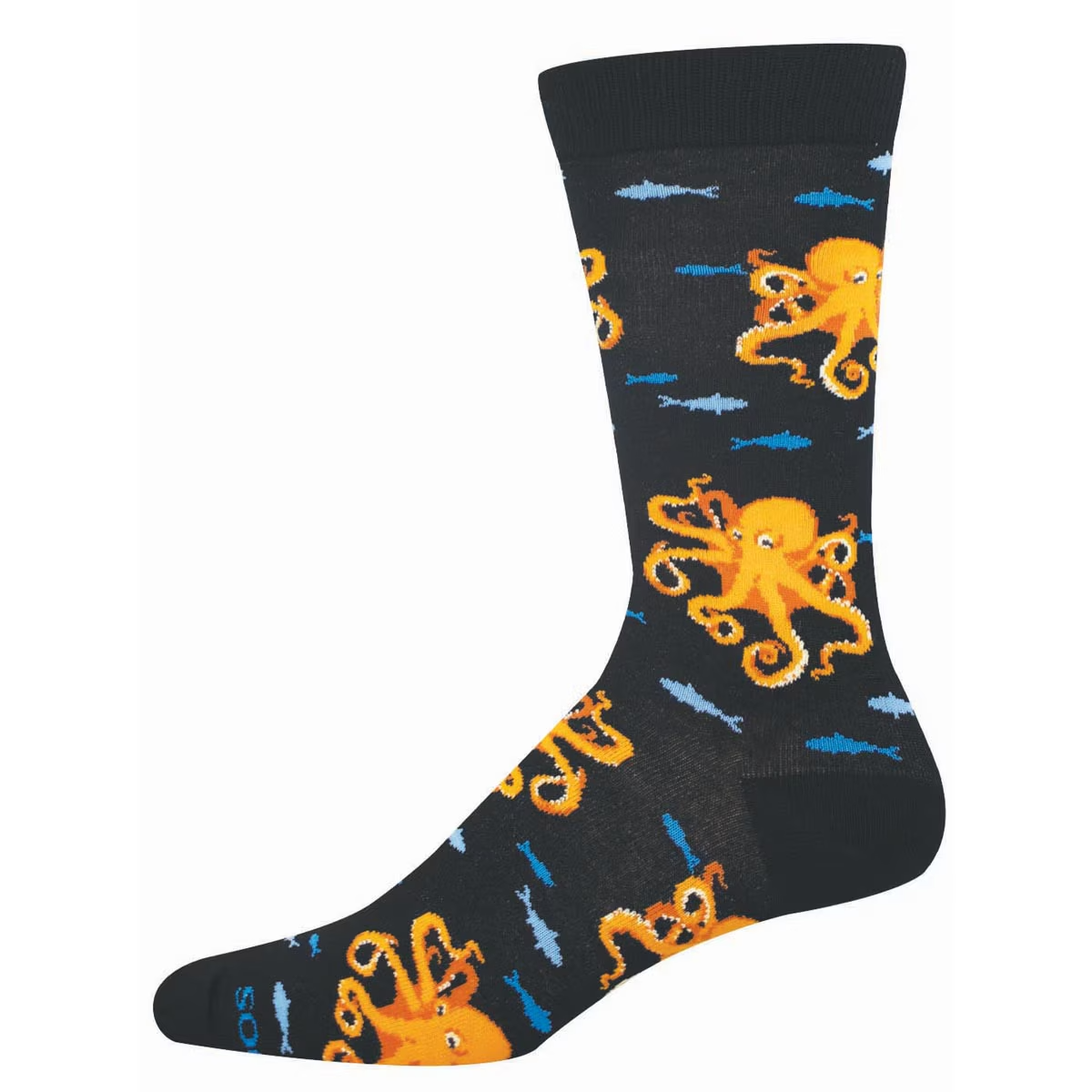 Men's Octopuses Rule Bamboo Crew (Black)