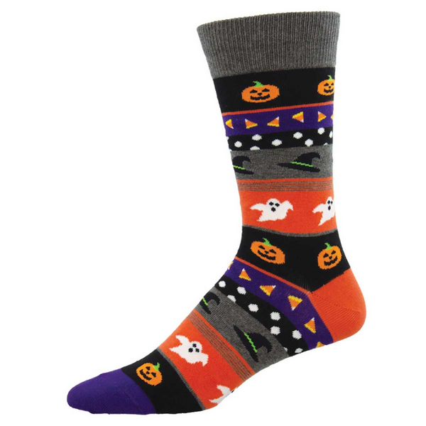 ZZNA-10/24_Men's Halloween Icons Crew (Gray Heather)