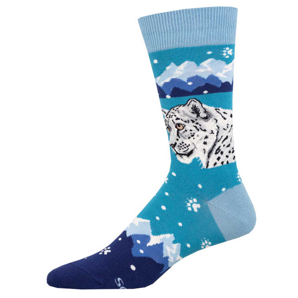 ZZNB-3/25_Men's Snow Leopard Crew (Blue)