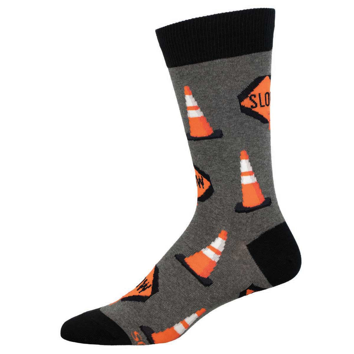 Men's Slow For The Cone Zone Crew (Gray Heather)