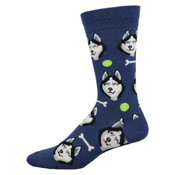 ZZNA-2/25_Men's Give A Dog A Bone Crew (Denim Heather)