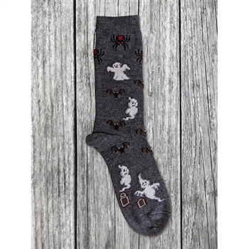 Alpaca Bamboo Spooky Crew - Medium (Graphite)