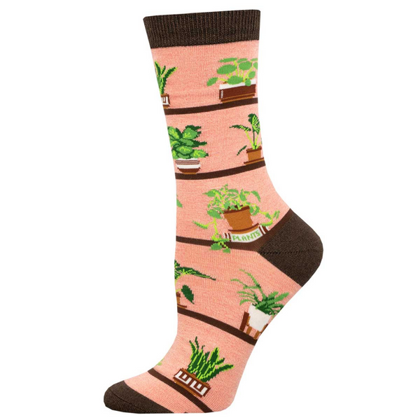 Women's Bamboo Houseplants Crew (Pink)